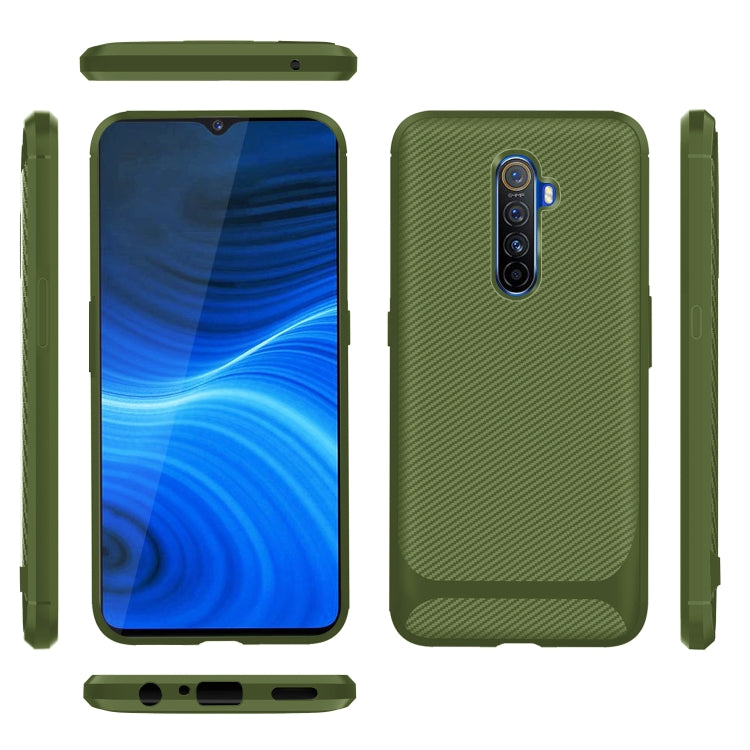 For OPPO Realme X2 Pro / Reno Ace Carbon Fiber Texture Shockproof TPU Protective Case