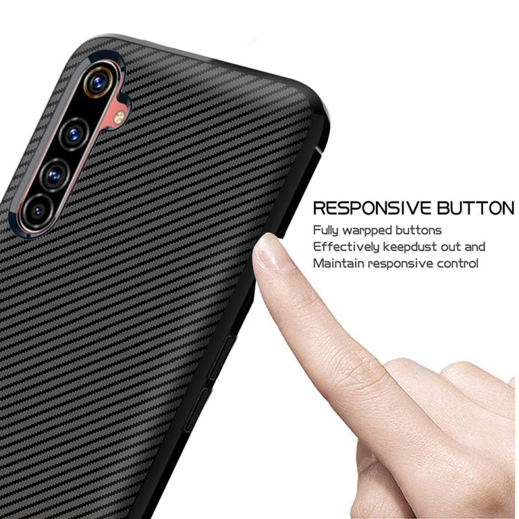 For OPPO Realme X50 Pro Carbon Fiber Texture Shockproof TPU Protective Case