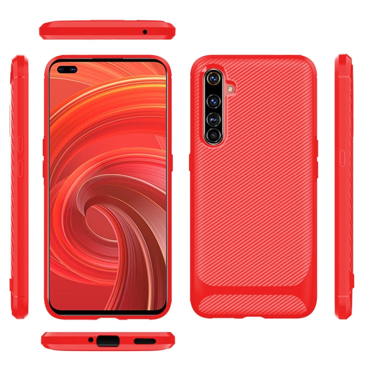 For OPPO Realme X50 Pro Carbon Fiber Texture Shockproof TPU Protective Case