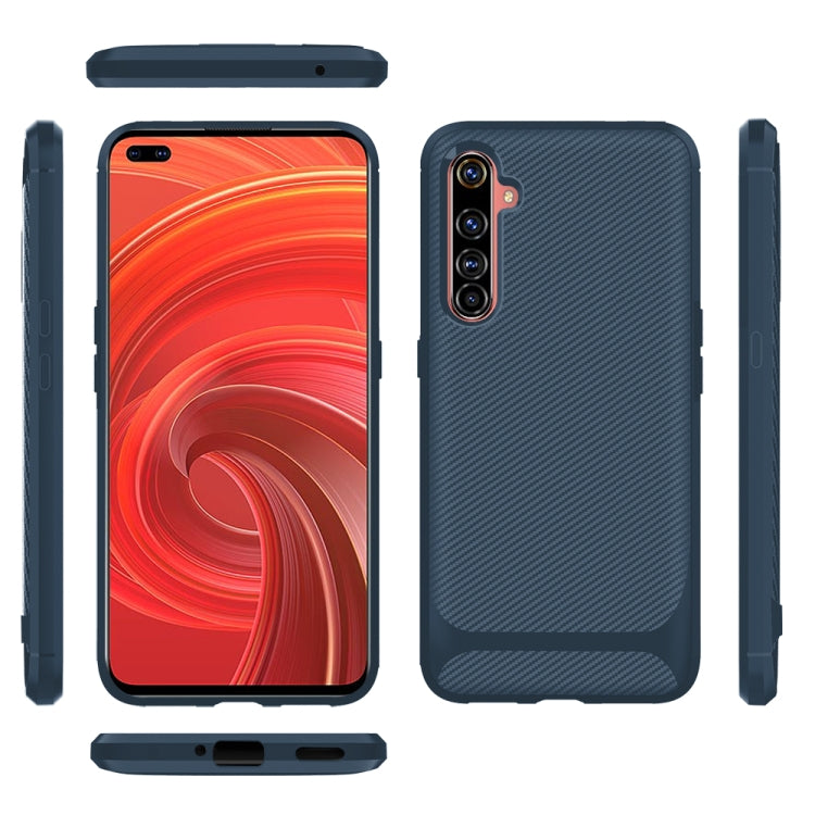 For OPPO Realme X50 Pro Carbon Fiber Texture Shockproof TPU Protective Case