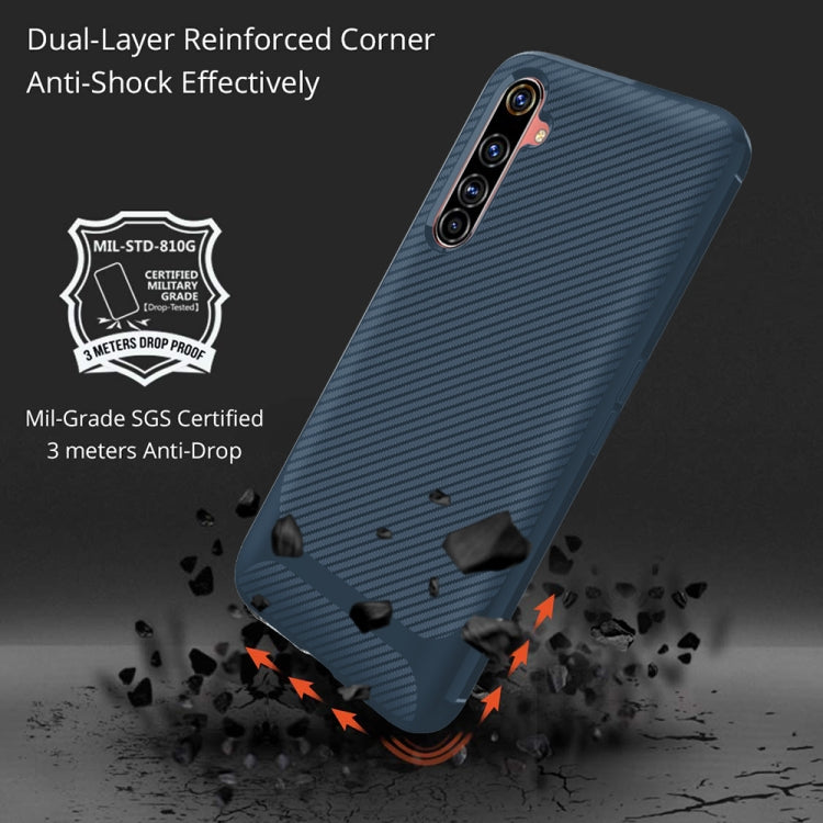 For OPPO Realme X50 Pro Carbon Fiber Texture Shockproof TPU Protective Case