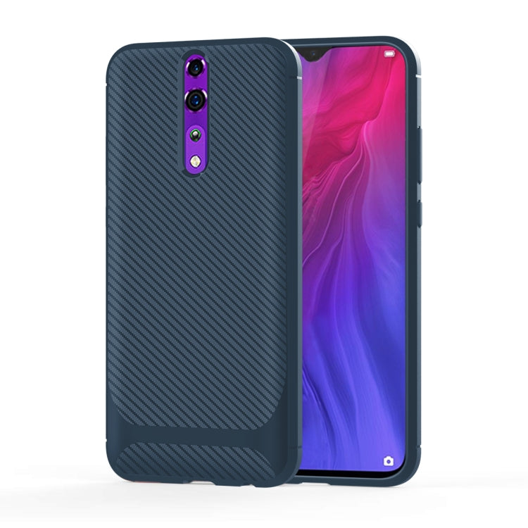 For OPPO Reno Z Carbon Fiber Texture Shockproof TPU Protective Case
