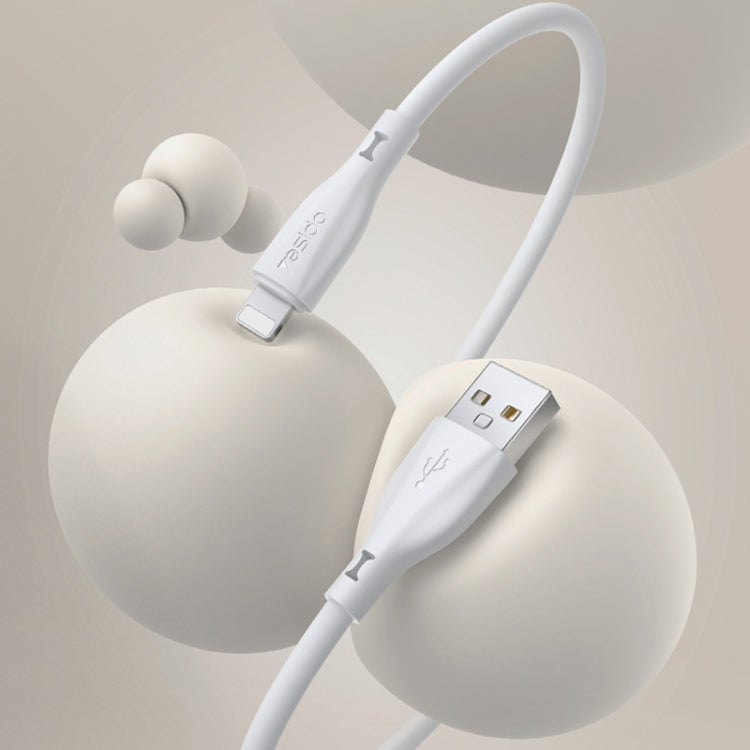 Yesido CA119L USB to 8 Pin Silicone Charging Data Cable, Cable Length: 1m