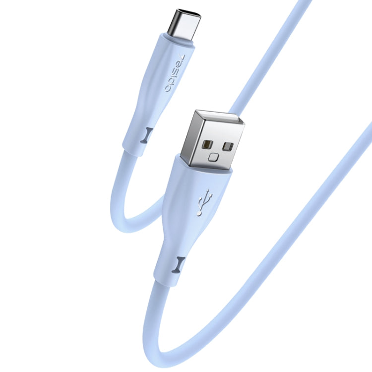 Yesido CA119C USB to USB-C / Type-C Silicone Charging Data Cable, Cable Length: 1m