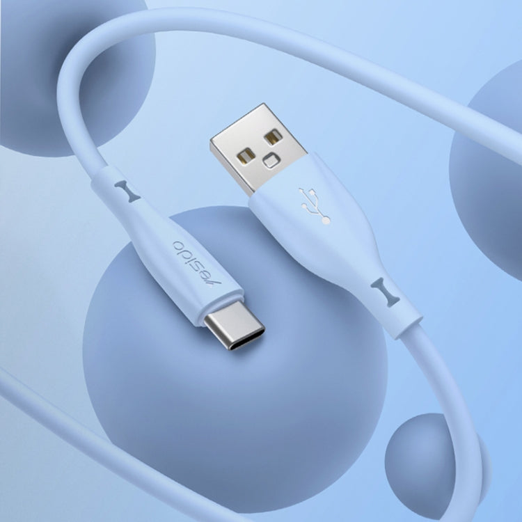 Yesido CA119C USB to USB-C / Type-C Silicone Charging Data Cable, Cable Length: 1m