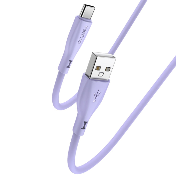 Yesido CA119C USB to USB-C / Type-C Silicone Charging Data Cable, Cable Length: 1m