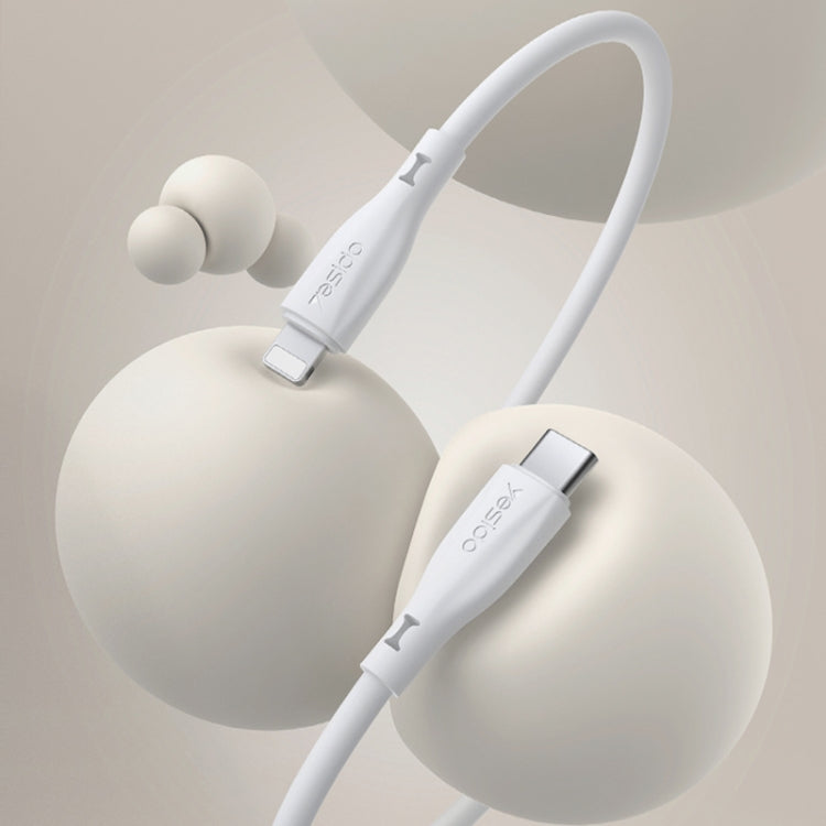 Yesido CA151 PD20W USB-C / Type-C to 8 Pin Silicone Charging Data Cable, Cable Length: 1m