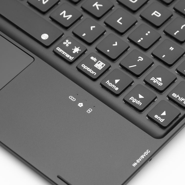 F8TS For iPad Air 2 & Air 1 / Pro 9.7 inch & 2017 iPad & 2018 iPad Colorful Backlit Bluetooth Keyboard Tablet Case with Touchpad