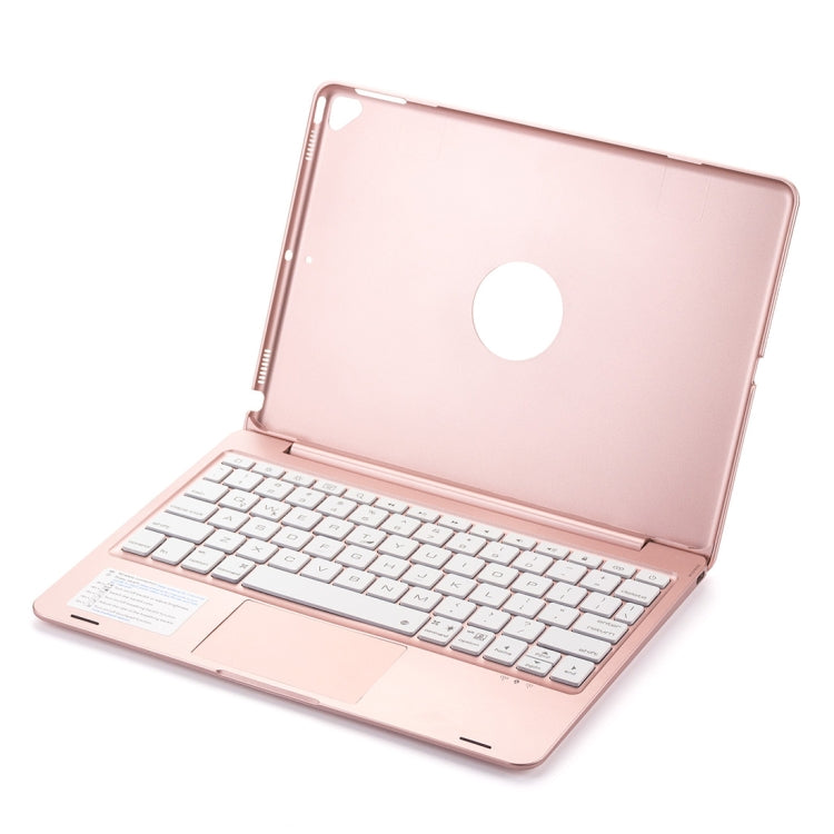 F8TS For iPad Air 2 & Air 1 / Pro 9.7 inch & 2017 iPad & 2018 iPad Colorful Backlit Bluetooth Keyboard Tablet Case with Touchpad