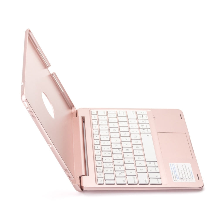 F8TS For iPad Air 2 & Air 1 / Pro 9.7 inch & 2017 iPad & 2018 iPad Colorful Backlit Bluetooth Keyboard Tablet Case with Touchpad