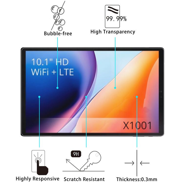 For ZTE Blade X1001 10.1 inch 9H 0.3mm Explosion-proof Tempered Glass Film