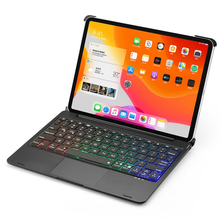 F110TS For iPad Pro 11 inch (2018) & (2020) Colorful Backlit Bluetooth Keyboard Tablet Case with Touchpad