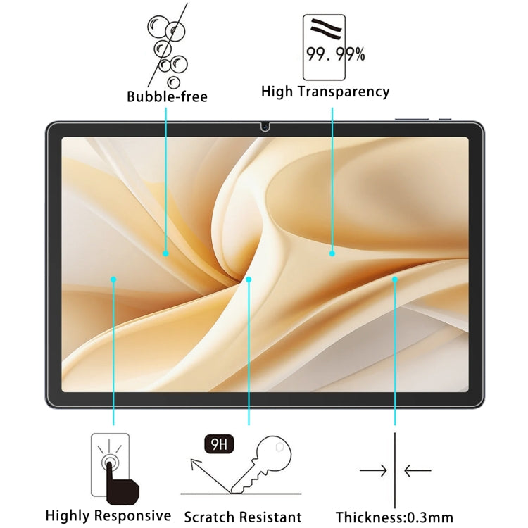 For Ulefone Tab A11 Pro 2pcs 9H 0.3mm Explosion-proof Tempered Glass Film