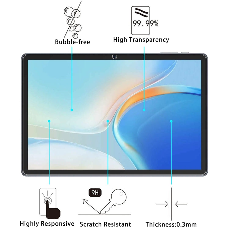 For Ulefone Tab W10 10.1 2pcs 9H 0.3mm Explosion-proof Tempered Glass Film