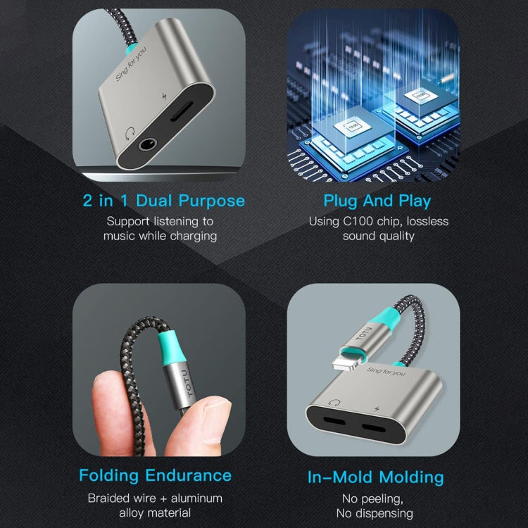 TOTU AD-1 8 Pin to Dual 8 Pin Audio Adapter