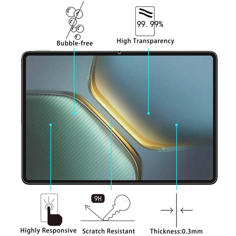 For vivo iQOO Pad5 / OPPO Pad 5 25pcs 9H 0.3mm Explosion-proof Tempered Glass Film