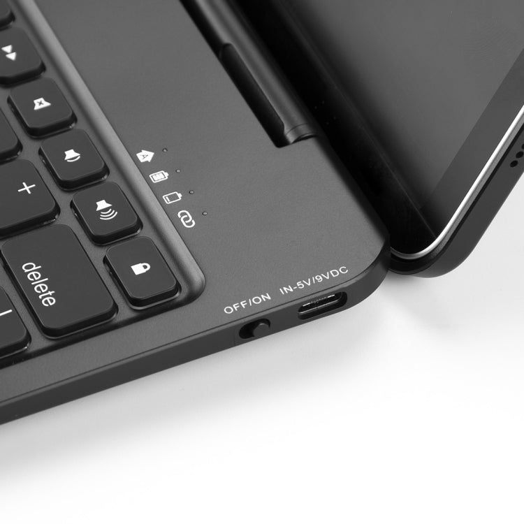 F129TS For iPad Pro 12.9 inch (2020) Colorful Backlit Bluetooth Keyboard Tablet Case with Touchpad & Pen Slot