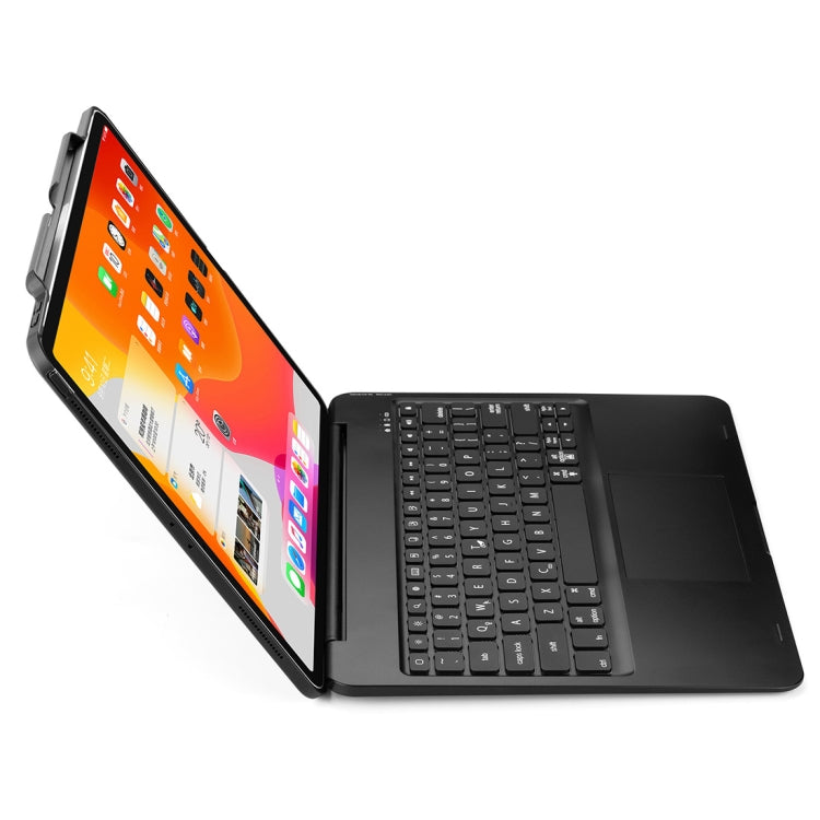 F129TS For iPad Pro 12.9 inch (2020) Colorful Backlit Bluetooth Keyboard Tablet Case with Touchpad & Pen Slot
