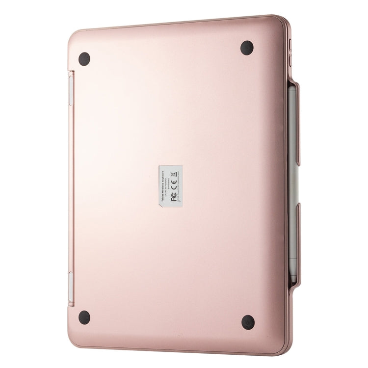 F129TS For iPad Pro 12.9 inch (2020) Colorful Backlit Bluetooth Keyboard Tablet Case with Touchpad & Pen Slot