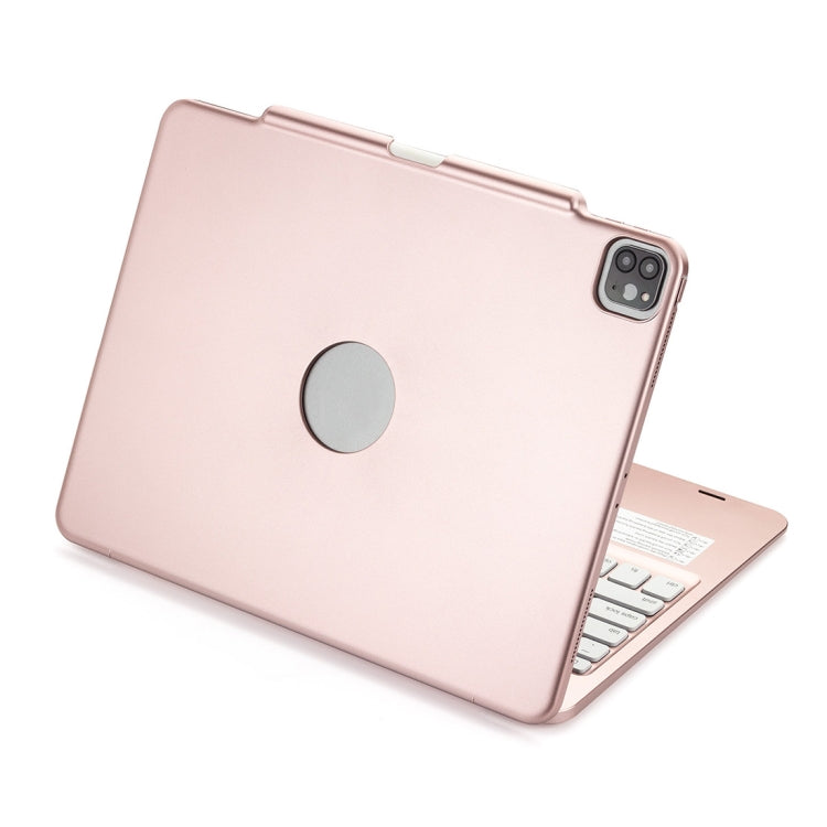 F129TS For iPad Pro 12.9 inch (2020) Colorful Backlit Bluetooth Keyboard Tablet Case with Touchpad & Pen Slot