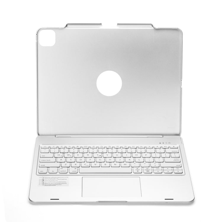 F129TS For iPad Pro 12.9 inch (2020) Colorful Backlit Bluetooth Keyboard Tablet Case with Touchpad & Pen Slot