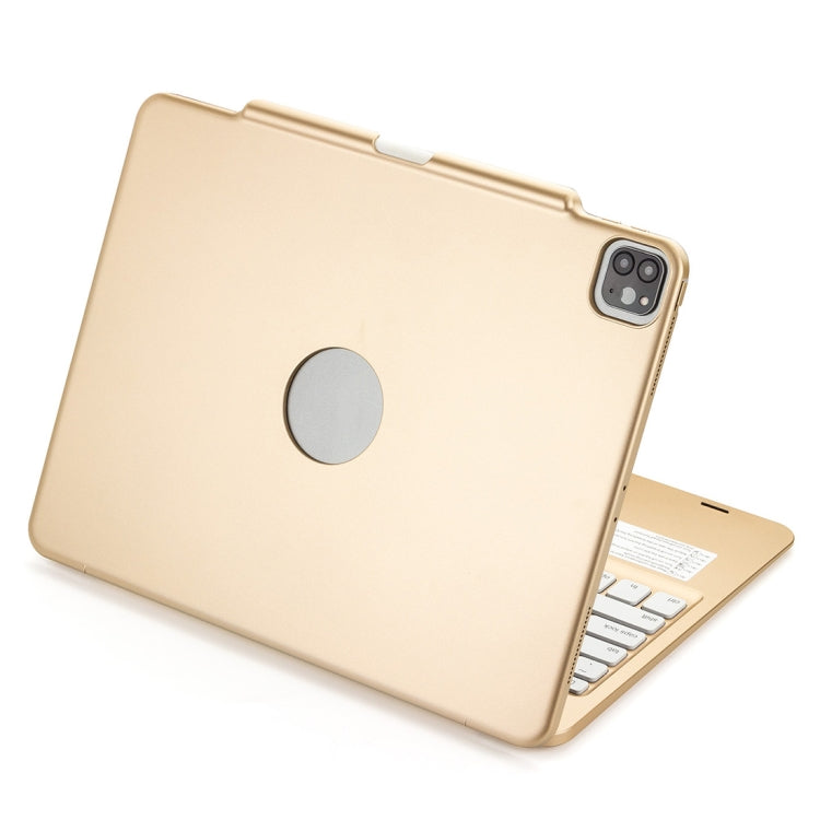 F129TS For iPad Pro 12.9 inch (2020) Colorful Backlit Bluetooth Keyboard Tablet Case with Touchpad & Pen Slot