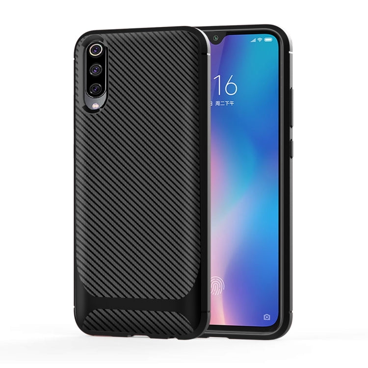 For Vivo Y7s(China Version) / V17 Neo(Russian Version) Carbon Fiber Texture Shockproof TPU Protective Case
