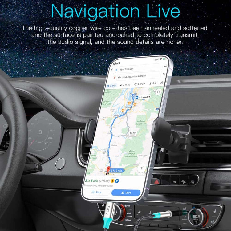 TOTU AD-8 USB-C / Type-C to 3.5mm Male AUX Audio Adapter Cable