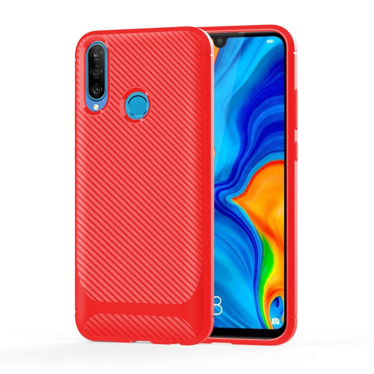 For Huawei P20 Lite (2019) / Nova 5i Carbon Fiber Texture Shockproof TPU Protective Case