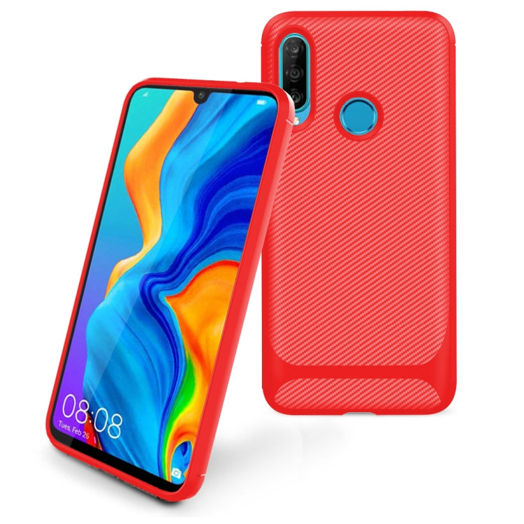 For Huawei P20 Lite (2019) / Nova 5i Carbon Fiber Texture Shockproof TPU Protective Case