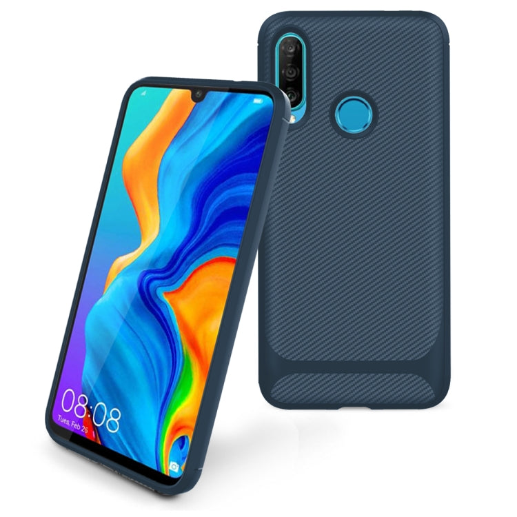 For Huawei P20 Lite (2019) / Nova 5i Carbon Fiber Texture Shockproof TPU Protective Case