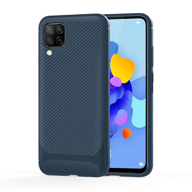 For Huawei P40 Lite Carbon Fiber Texture Shockproof TPU Protective Case