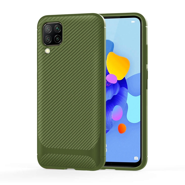 For Huawei P40 Lite Carbon Fiber Texture Shockproof TPU Protective Case