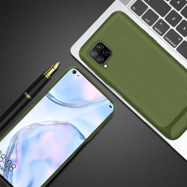 For Huawei P40 Lite Carbon Fiber Texture Shockproof TPU Protective Case