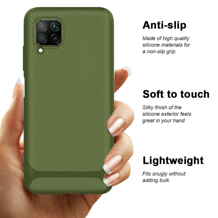For Huawei P40 Lite Carbon Fiber Texture Shockproof TPU Protective Case