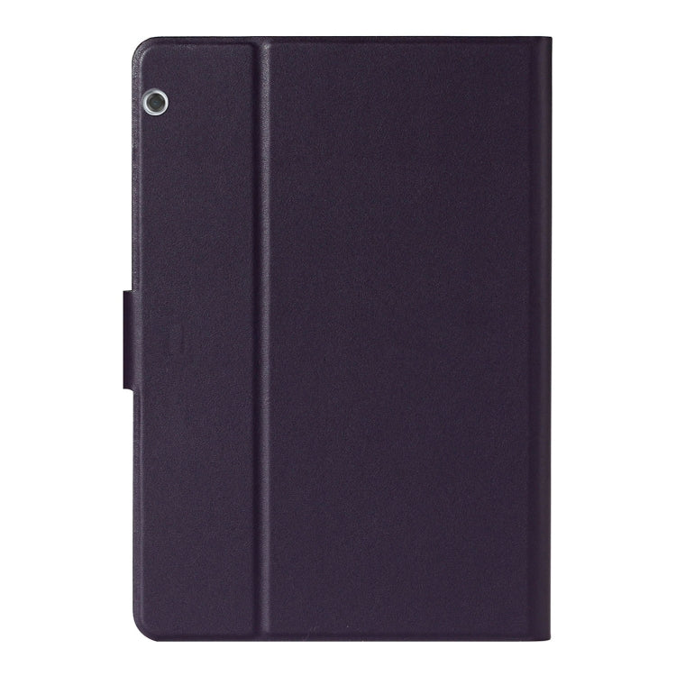 For Huawei MediaPad T5 Solid Color Horizontal Flip Leather Case with Card Slots & Holder