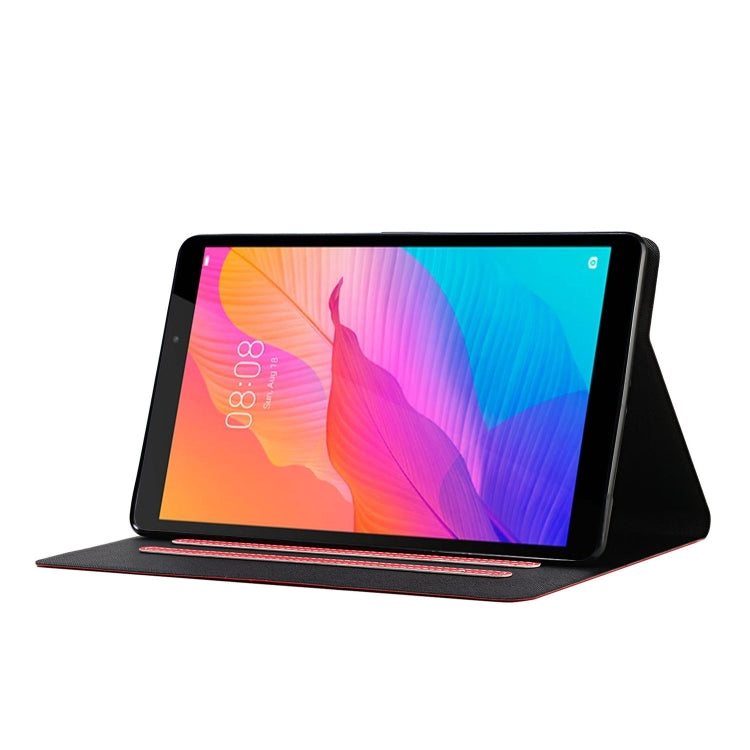 For Huawei MediaPad T8 Solid Color Horizontal Flip Leather Case with Card Slots & Holder