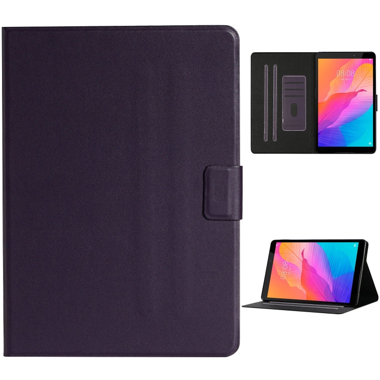 For Huawei MediaPad T8 Solid Color Horizontal Flip Leather Case with Card Slots & Holder