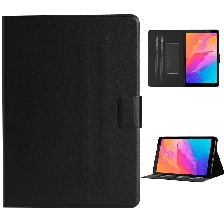 For Huawei MediaPad T8 Solid Color Horizontal Flip Leather Case with Card Slots & Holder