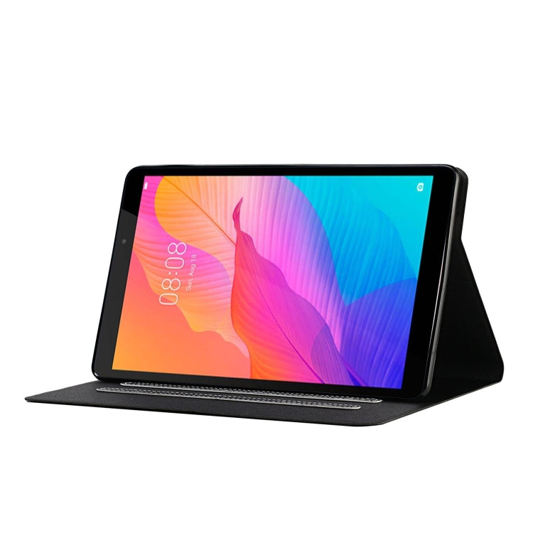 For Huawei MediaPad T8 Solid Color Horizontal Flip Leather Case with Card Slots & Holder