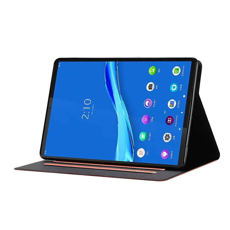 For Lenovo Tab M10 Plus Solid Color Horizontal Flip Leather Case with Card Slots & Holder & Sleep / Wake-up Function