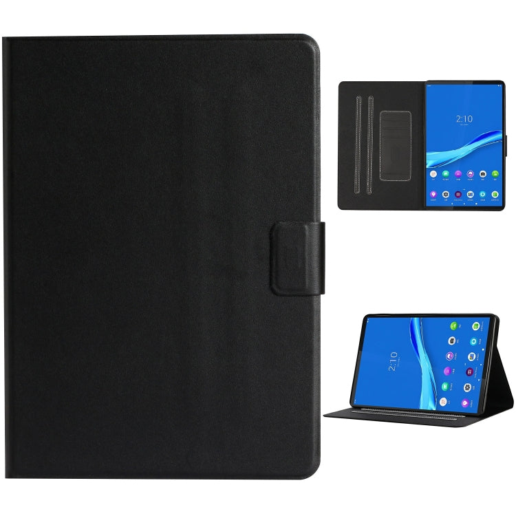 For Lenovo Tab M10 Plus Solid Color Horizontal Flip Leather Case with Card Slots & Holder & Sleep / Wake-up Function