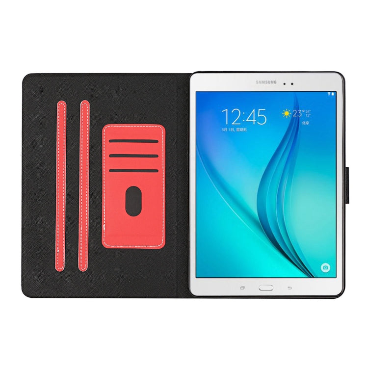 For Samsung Galaxy Tab A 8.0 T350/T355C Solid Color Horizontal Flip Leather Case with Card Slots & Holder & Sleep / Wake-up Function