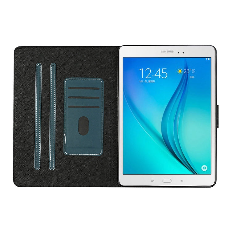 For Samsung Galaxy Tab A 8.0 T350/T355C Solid Color Horizontal Flip Leather Case with Card Slots & Holder & Sleep / Wake-up Function