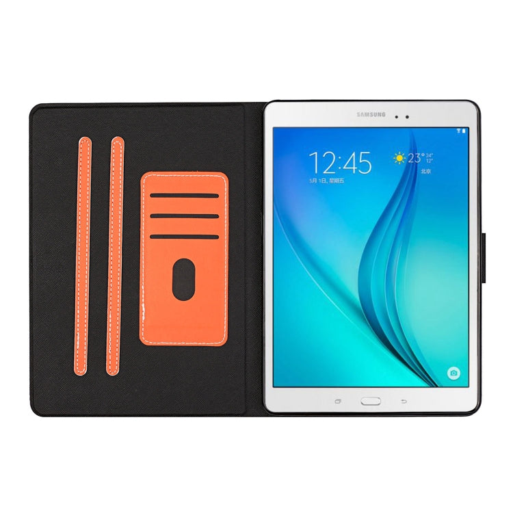 For Samsung Galaxy Tab A 9.7 T550/T555C Solid Color Horizontal Flip Leather Case with Card Slots & Holder & Sleep / Wake-up Function