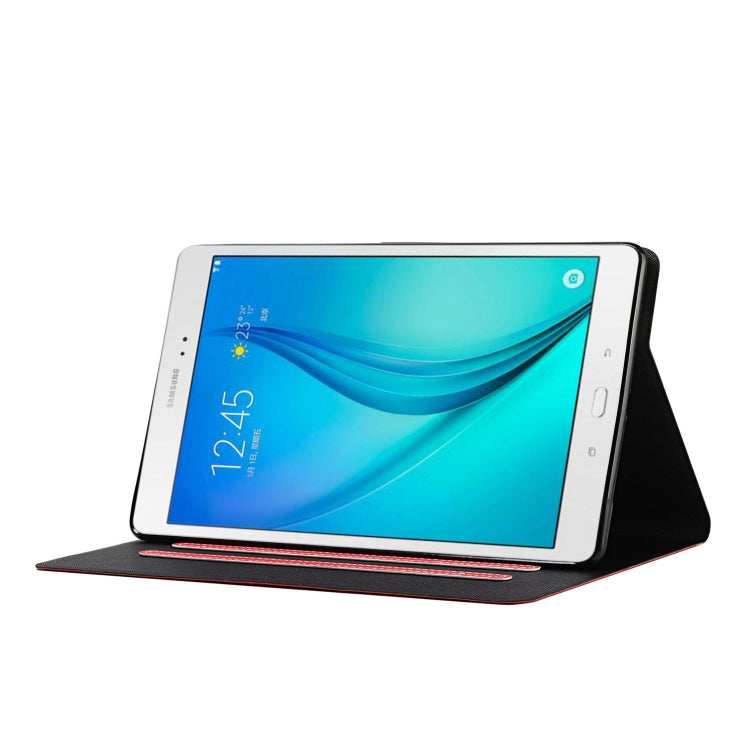 For Samsung Galaxy Tab A 9.7 T550/T555C Solid Color Horizontal Flip Leather Case with Card Slots & Holder & Sleep / Wake-up Function
