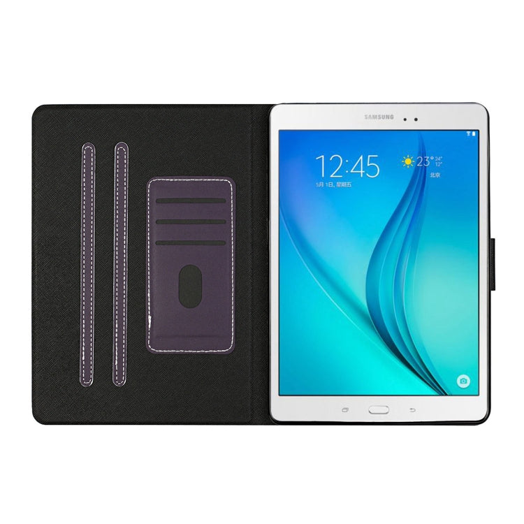For Samsung Galaxy Tab A 9.7 T550/T555C Solid Color Horizontal Flip Leather Case with Card Slots & Holder & Sleep / Wake-up Function
