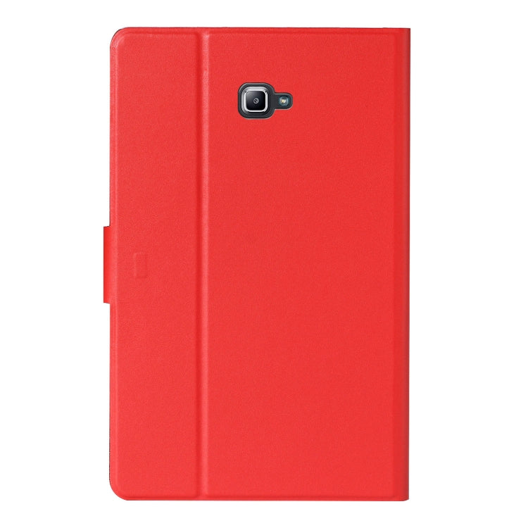 For Samsung Galaxy Tab A 10.1 T580/T585 (2016) Solid Color Horizontal Flip Leather Case with Card Slots & Holder & Sleep / Wake-up Function