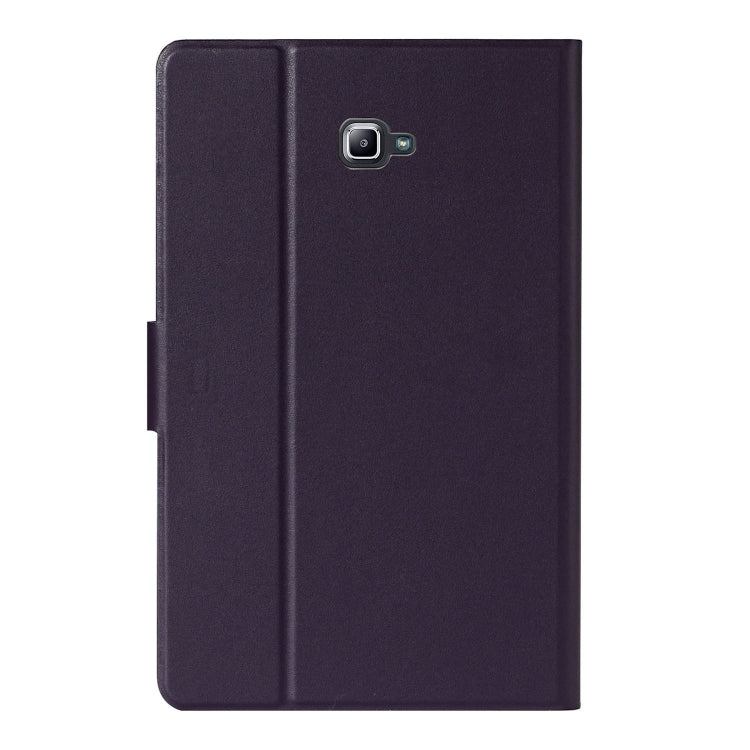 For Samsung Galaxy Tab A 10.1 T580/T585 (2016) Solid Color Horizontal Flip Leather Case with Card Slots & Holder & Sleep / Wake-up Function