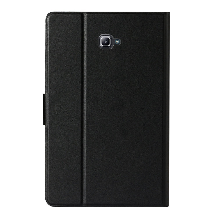 For Samsung Galaxy Tab A 10.1 T580/T585 (2016) Solid Color Horizontal Flip Leather Case with Card Slots & Holder & Sleep / Wake-up Function